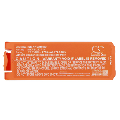 Bateria do Nihon Kohden Cardiolife AED 2100 range/AED-2100/AED2150/AED2151/AED2152/AED-2150/AED-2150P/AED-2150K/AED-2100K Bateria do Nihon Kohden Cardiolife AED 2100 range/AED-2100/AED2150/AED2151/AED2152/AED-2150/AED-2150P/AED-2150K/AED-2100K