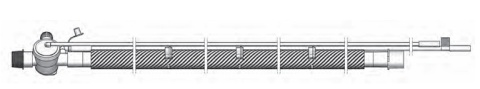 Obwód oddechowy jednoramienny z zastawką (BTS3390 - Breathing set, unheated, single limb, active valve - Ø22 mm, 180 cm)